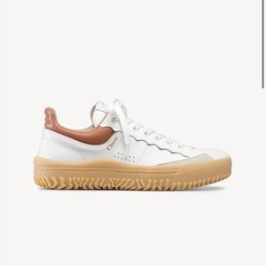 Chloe Franckie low top sneaker 38 white and beige